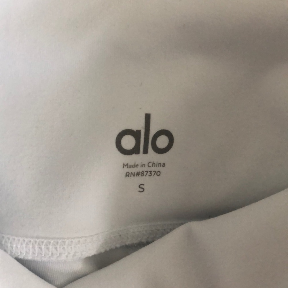 ALO Yoga White High-Waist Mesh Panel Leggings - Picture 4 of 4